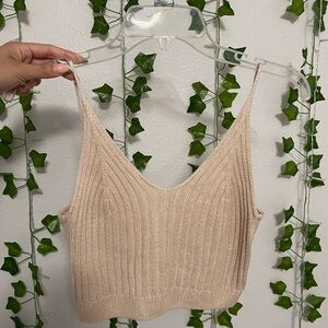 Tan Crop Top